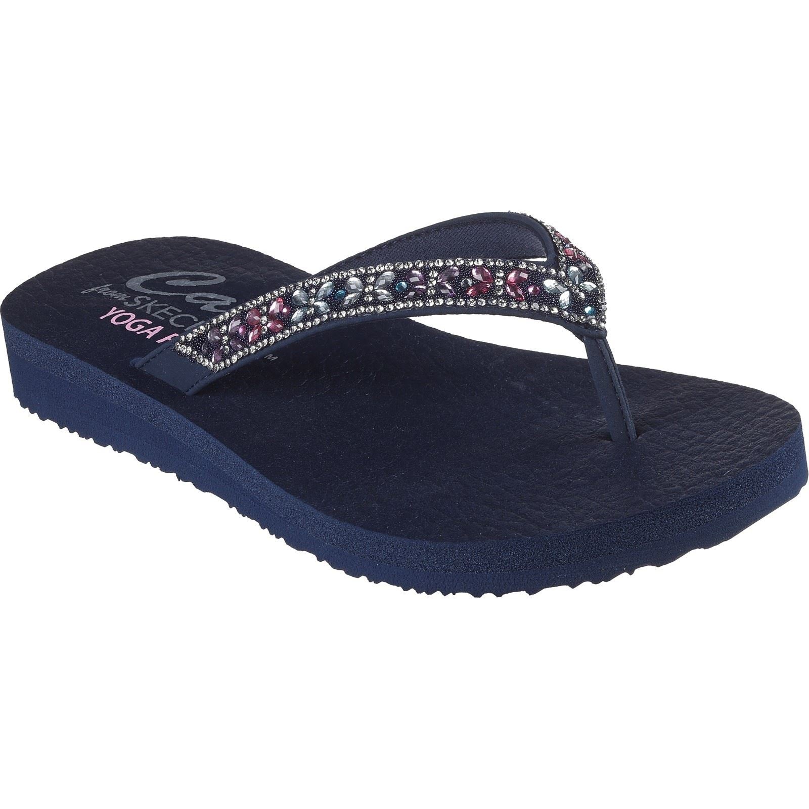 Skechers Meditation - Butterfly Garden Damen-Sandalen Aus Synthetik In Marine/Mehrfarbig