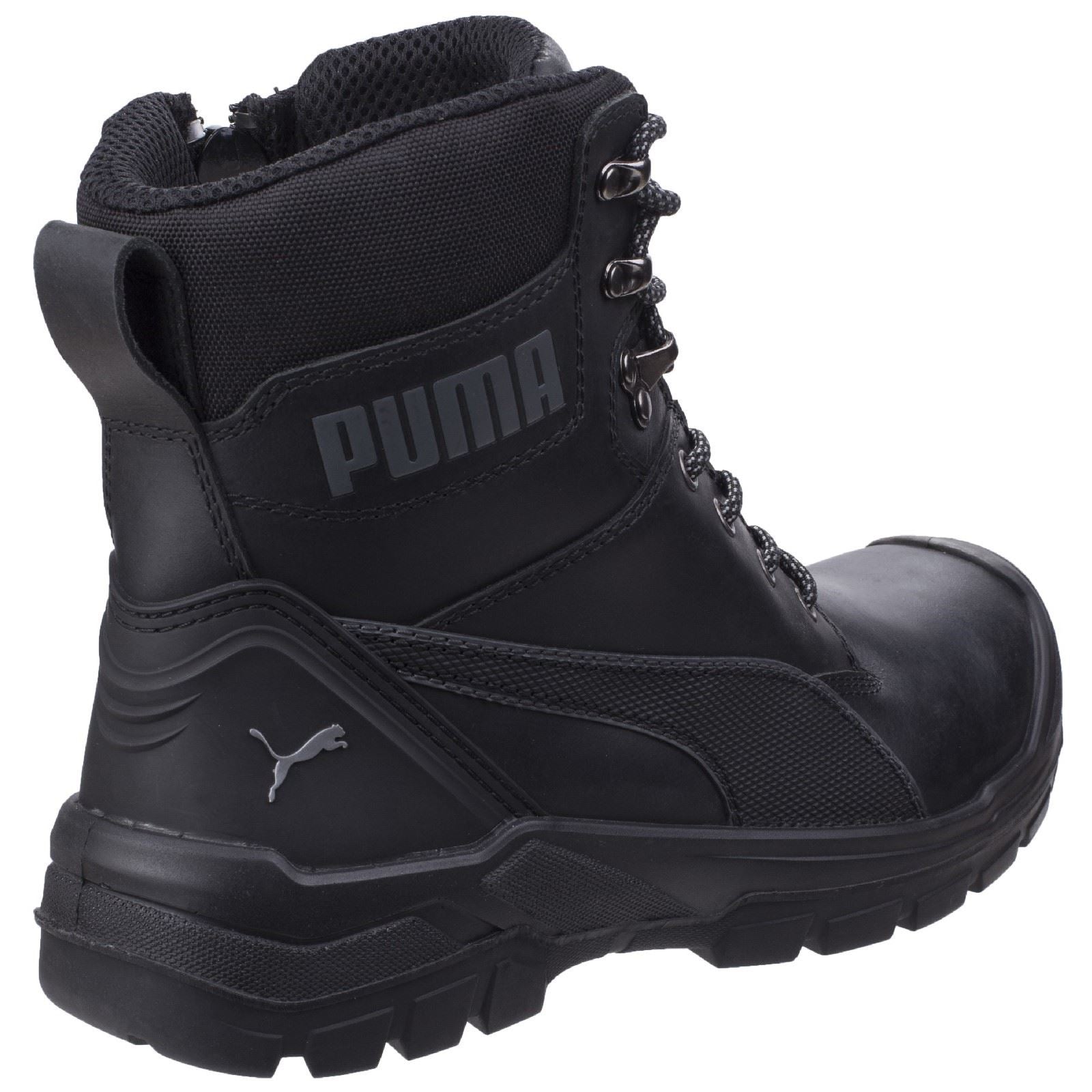 Puma Safety Eroberung 630730 Leder Schwarze Farbe Sicherheitsstiefel