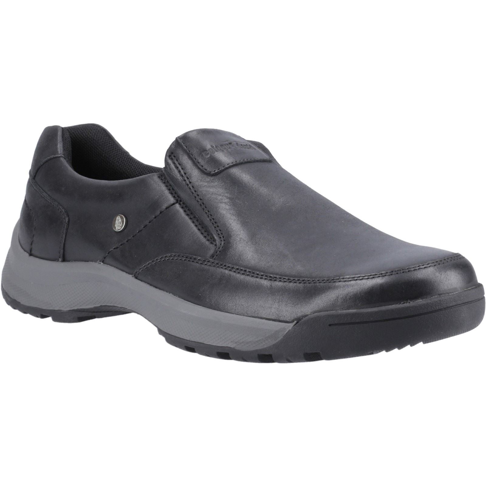 Hush Puppies Vaun Herrenschwarze Lederslipper