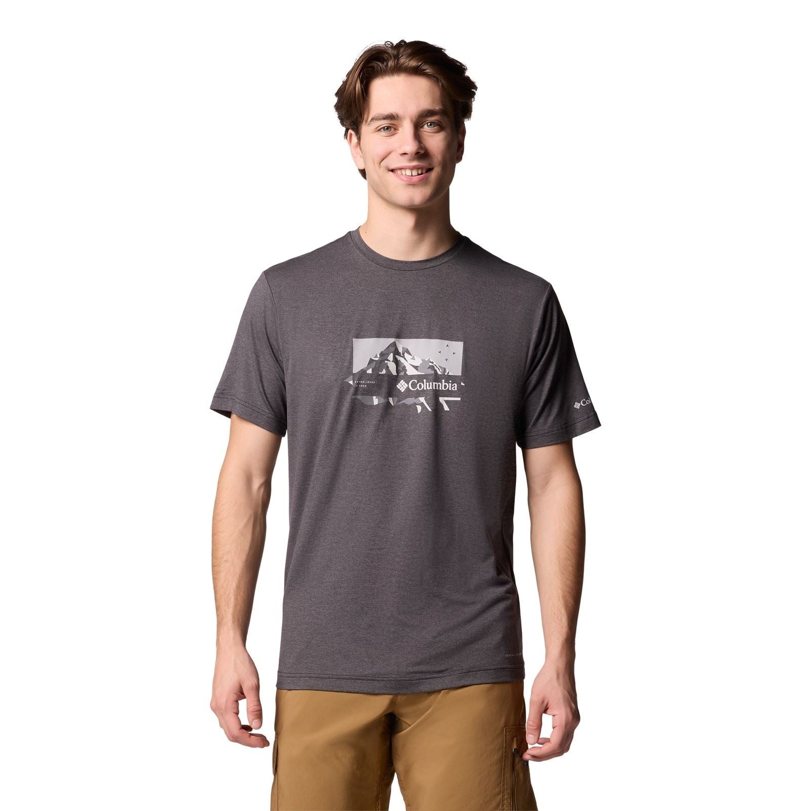 Columbia Kwick Hike Graphic SS Tee Polyester Herren Schwarz Kurzarm T-Shirts