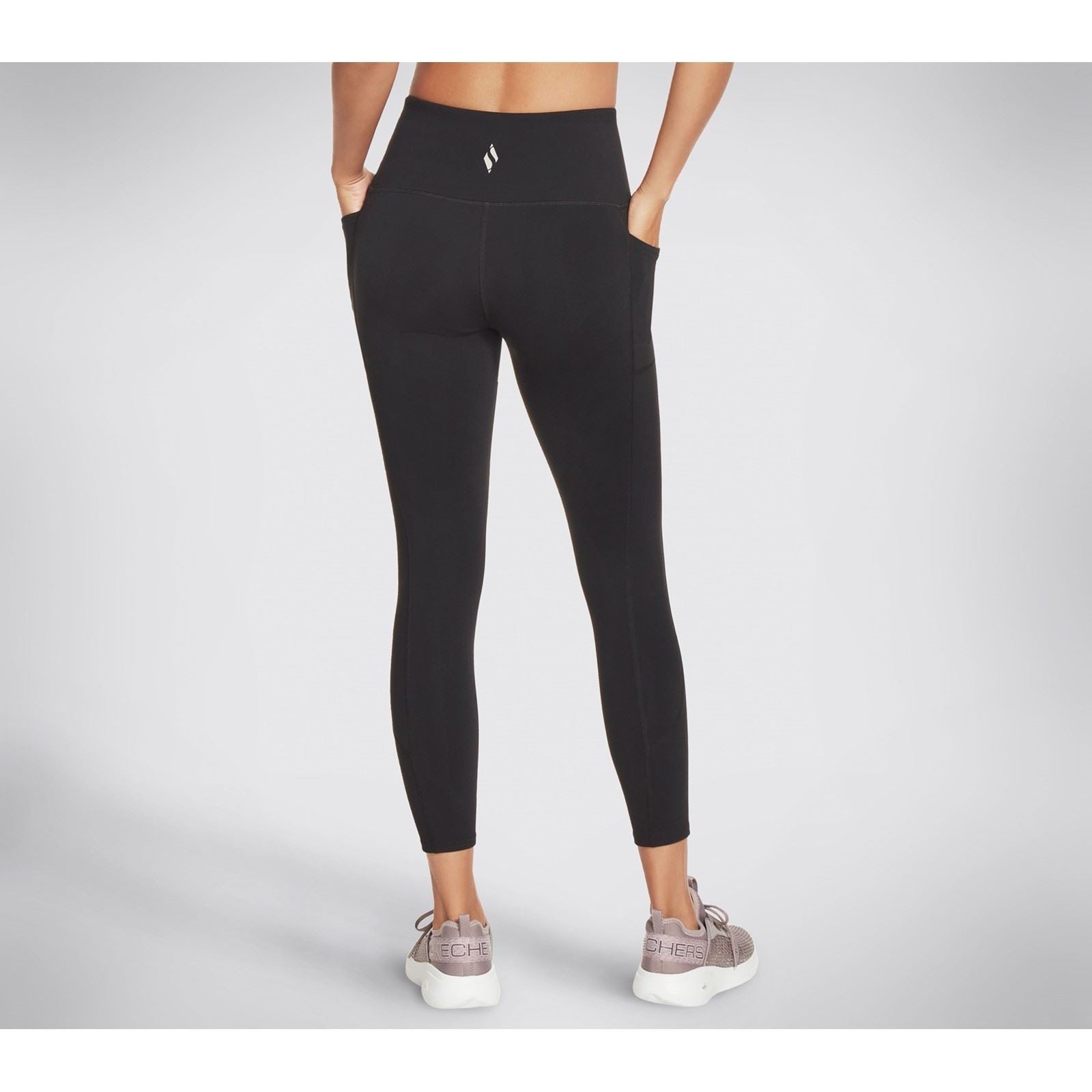 Skechers Performance GOWALK Wear High-Waisted 7/8 Nylon Damen Schwarze Sportleggings