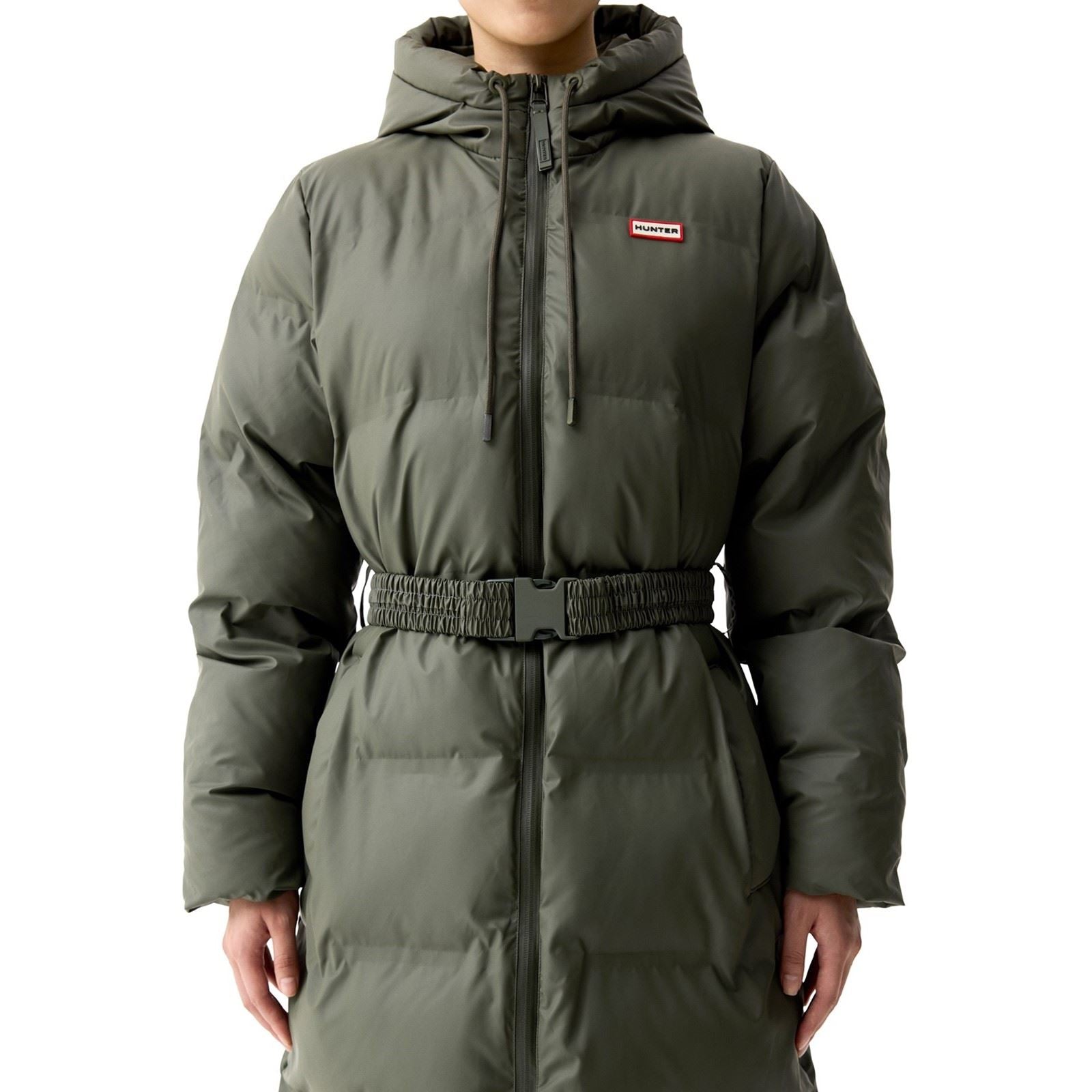 Hunter Hutchison Sonic Long Puffer Jacket Damen Grüne Steppjacken