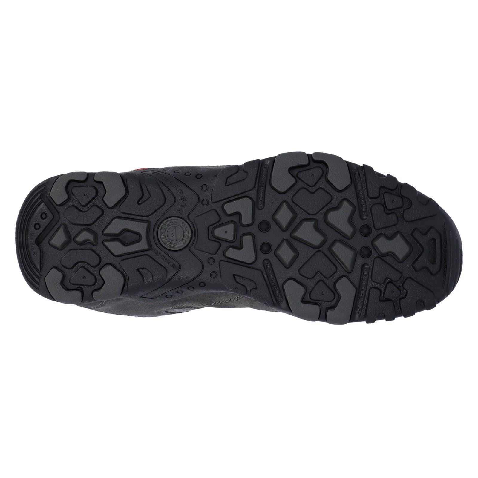 Hi-Tec Quadra II Herren Wanderschuhe Aus Wildleder In Anthrazit/Zingy Rot