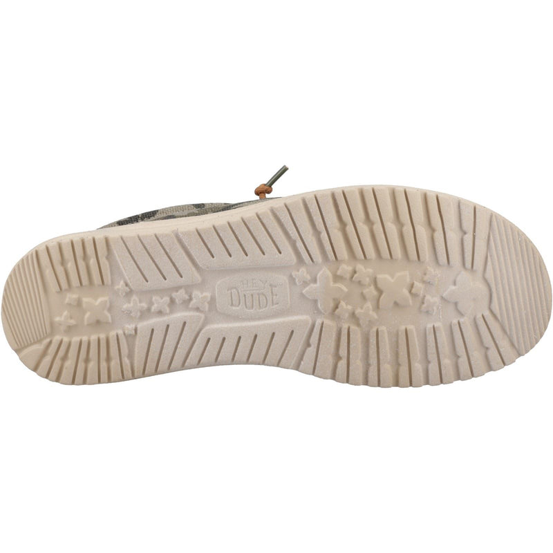 HEYDUDE Wally Palm Jute Herren Mokassins Schuhe Aus Jute In Burnt Olive/Ginger Brown