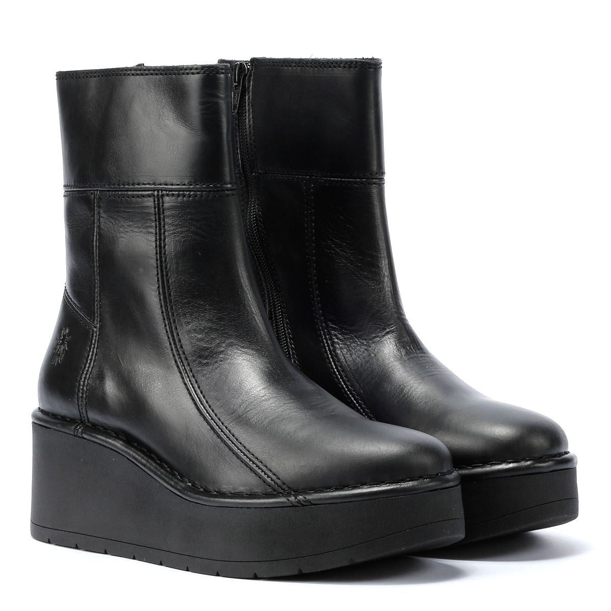 Fly London Hann Leder Damen Schwarze Farbe Stiefel