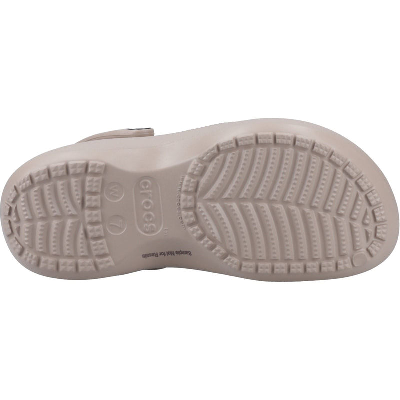 Crocs Classic Platform Clog Damen Taupe Clogs