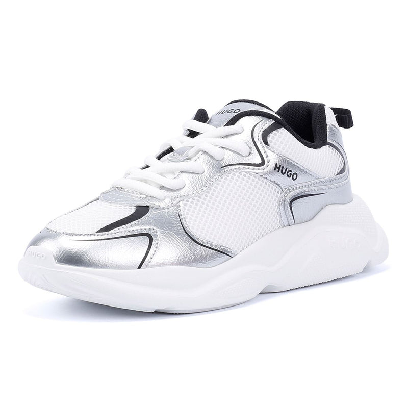 Hugo Leon Tennis Damen Silberne Sneaker