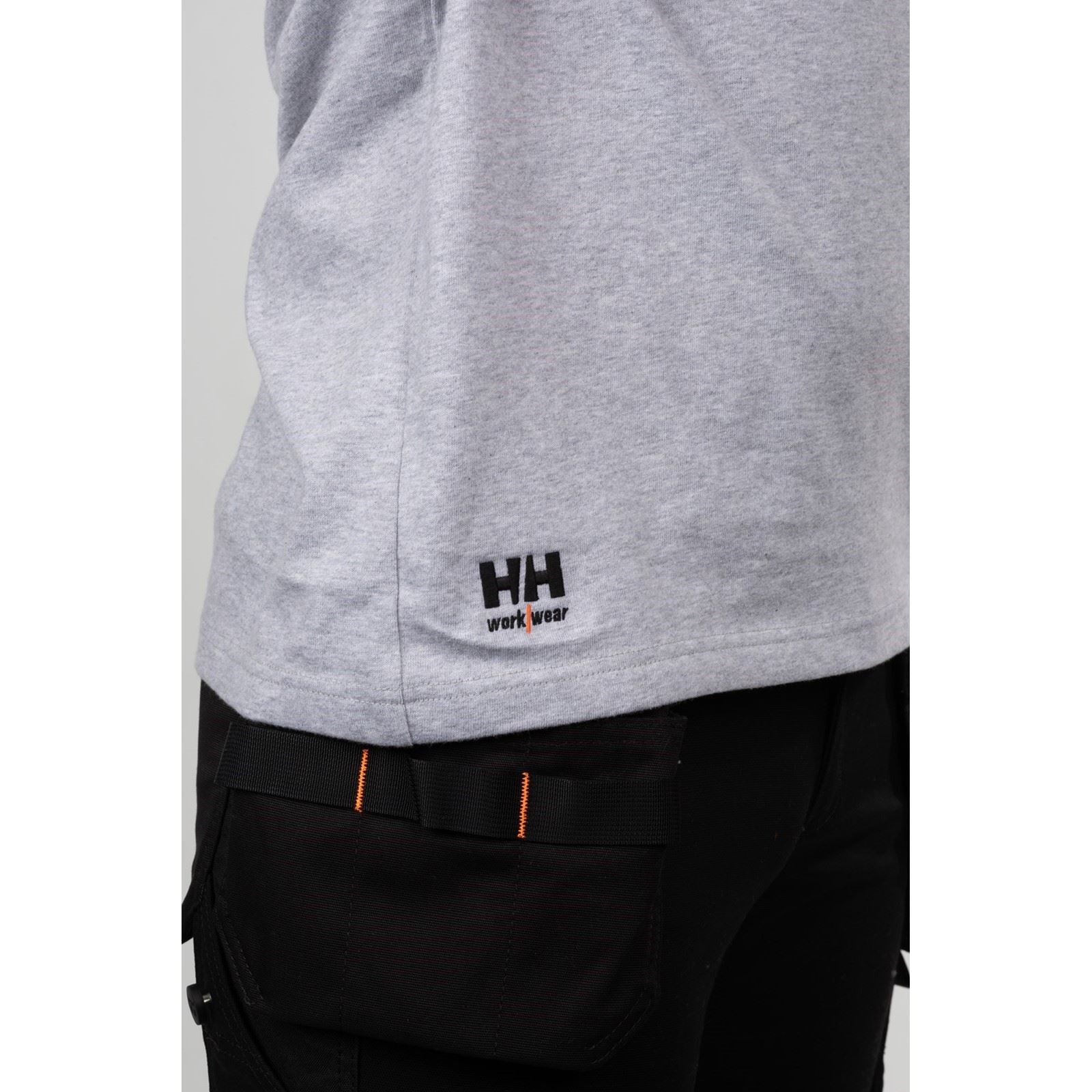 Helly Hansen Workwear Oxford Baumwoll Kurzarm T-Shirts Für Herren In Grau