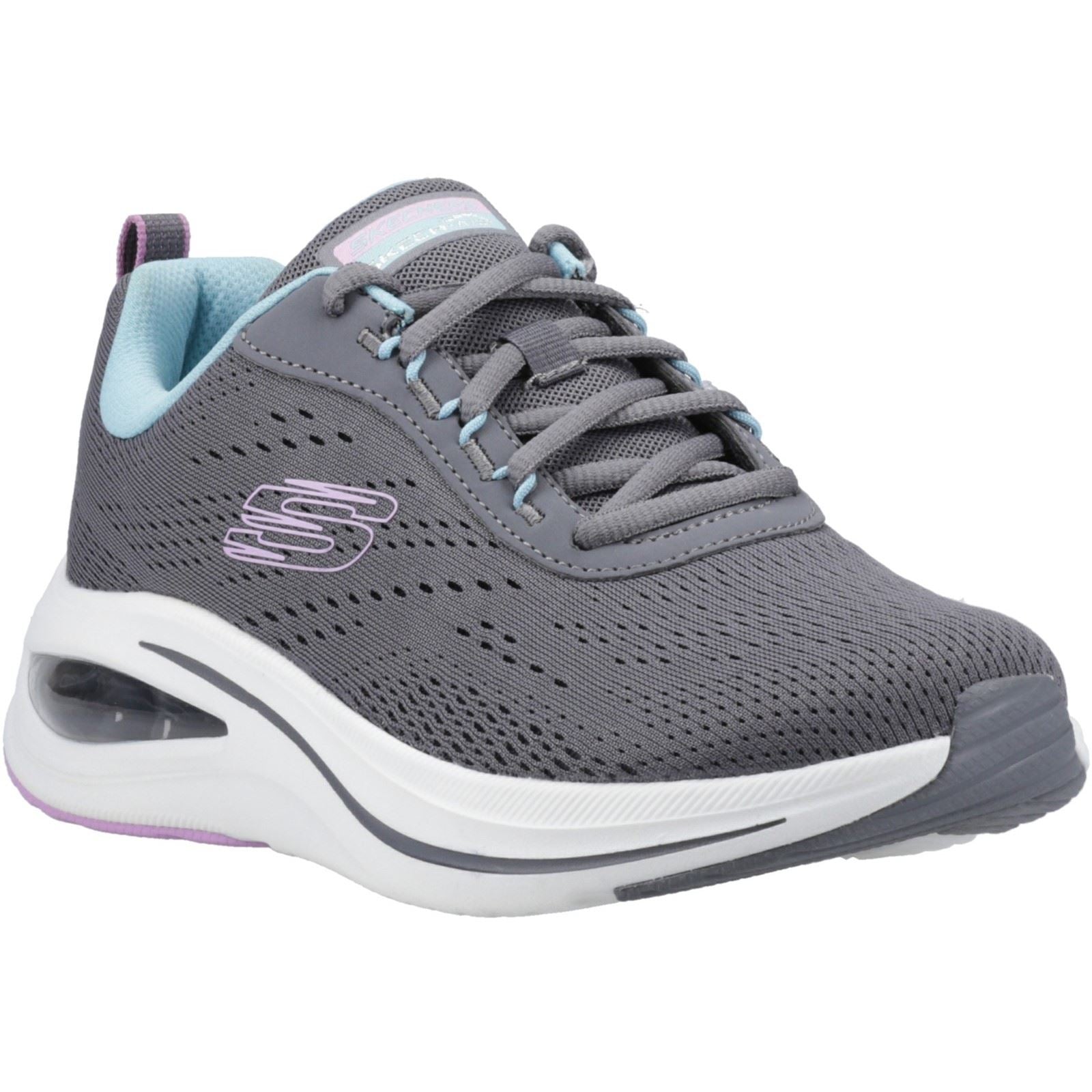 Skechers Skech-Air Meta - Aired Out Damen-Sneaker Aus Textil, Holzkohle/Mehrfarbig