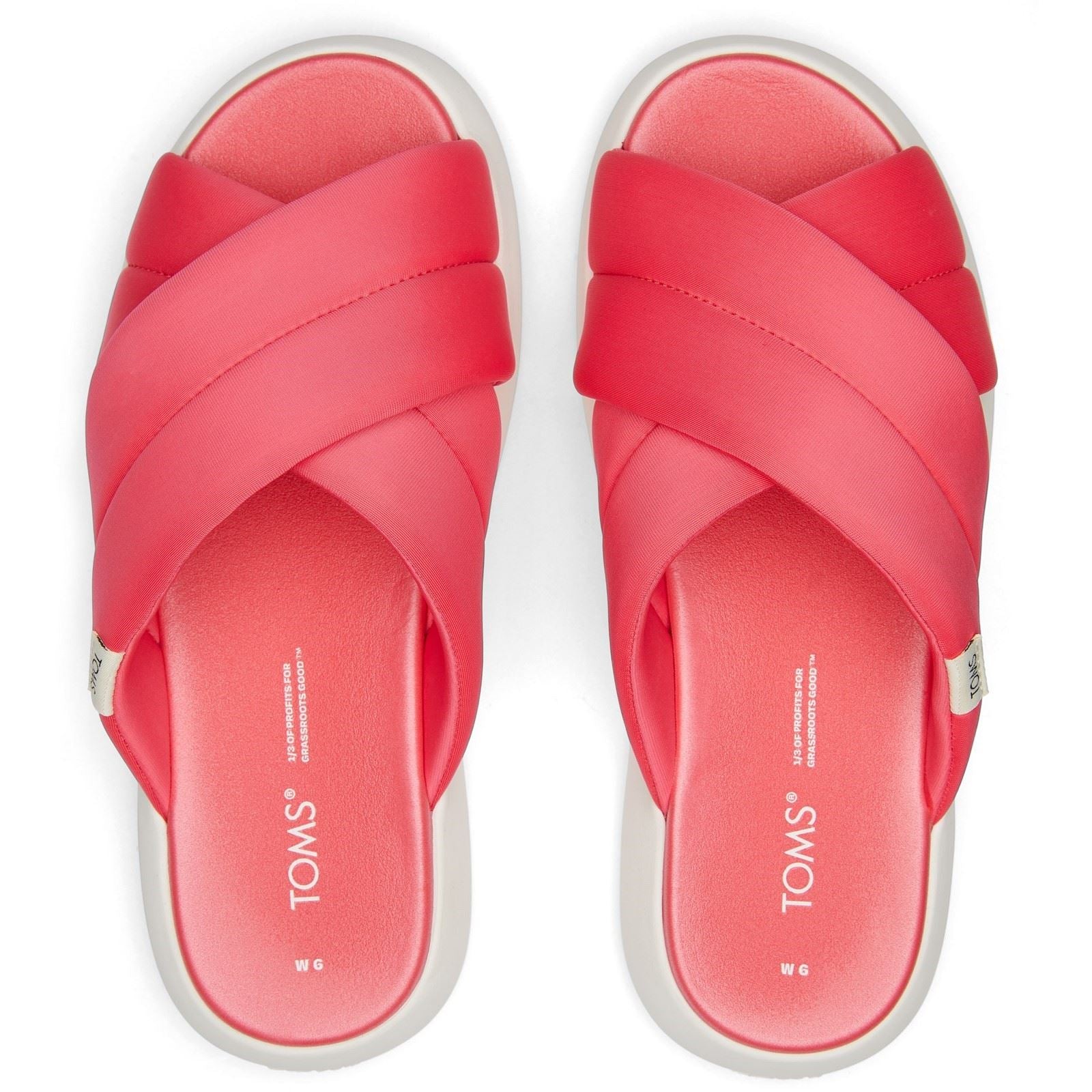 TOMS Alpargata Mallow Crossover Polyester Mischung Damen Pink Slides