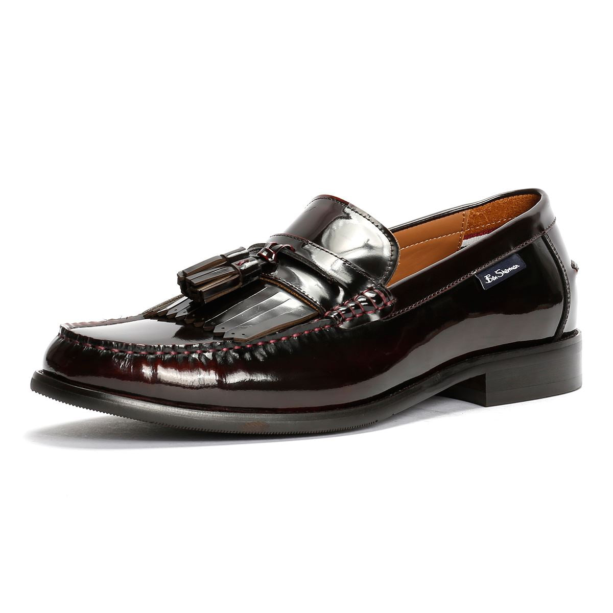Ben Sherman Buster Leder Herren Rote Slipper