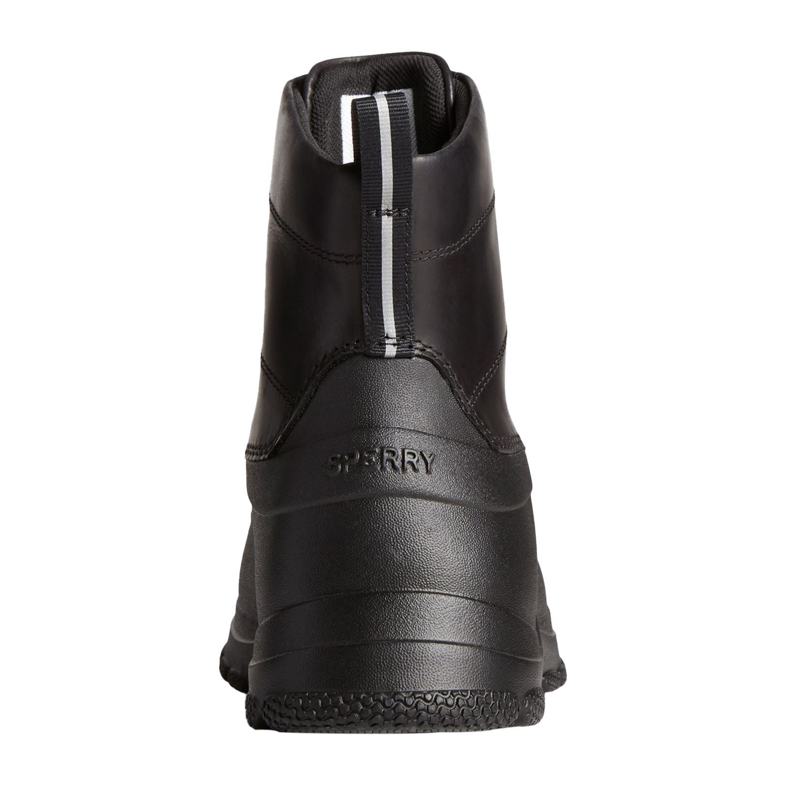 Sperry Duck Float Lederne Schwarze Gummistiefel