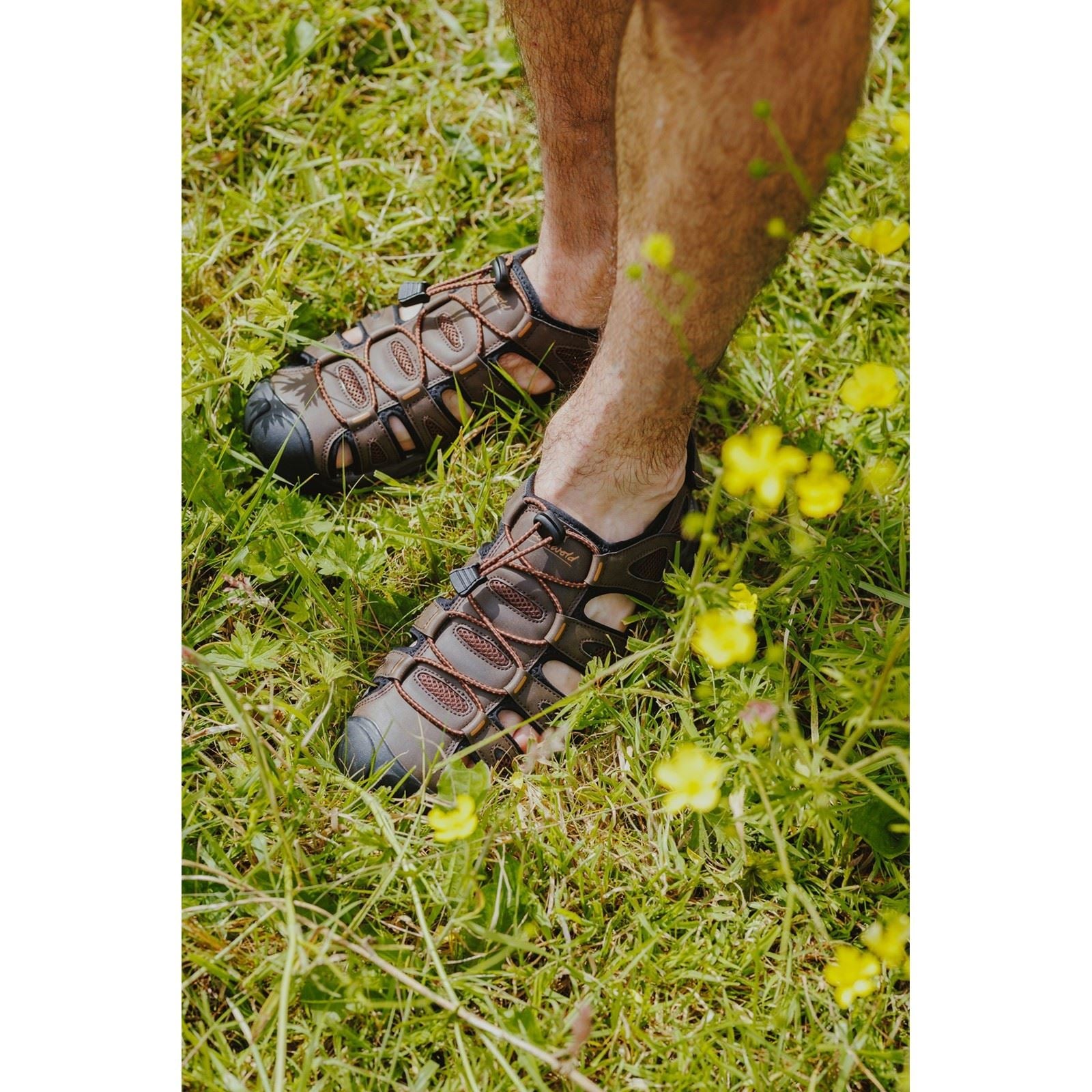 Cotswold Ampney Herren Sandalen Aus Braunem Polyurethan