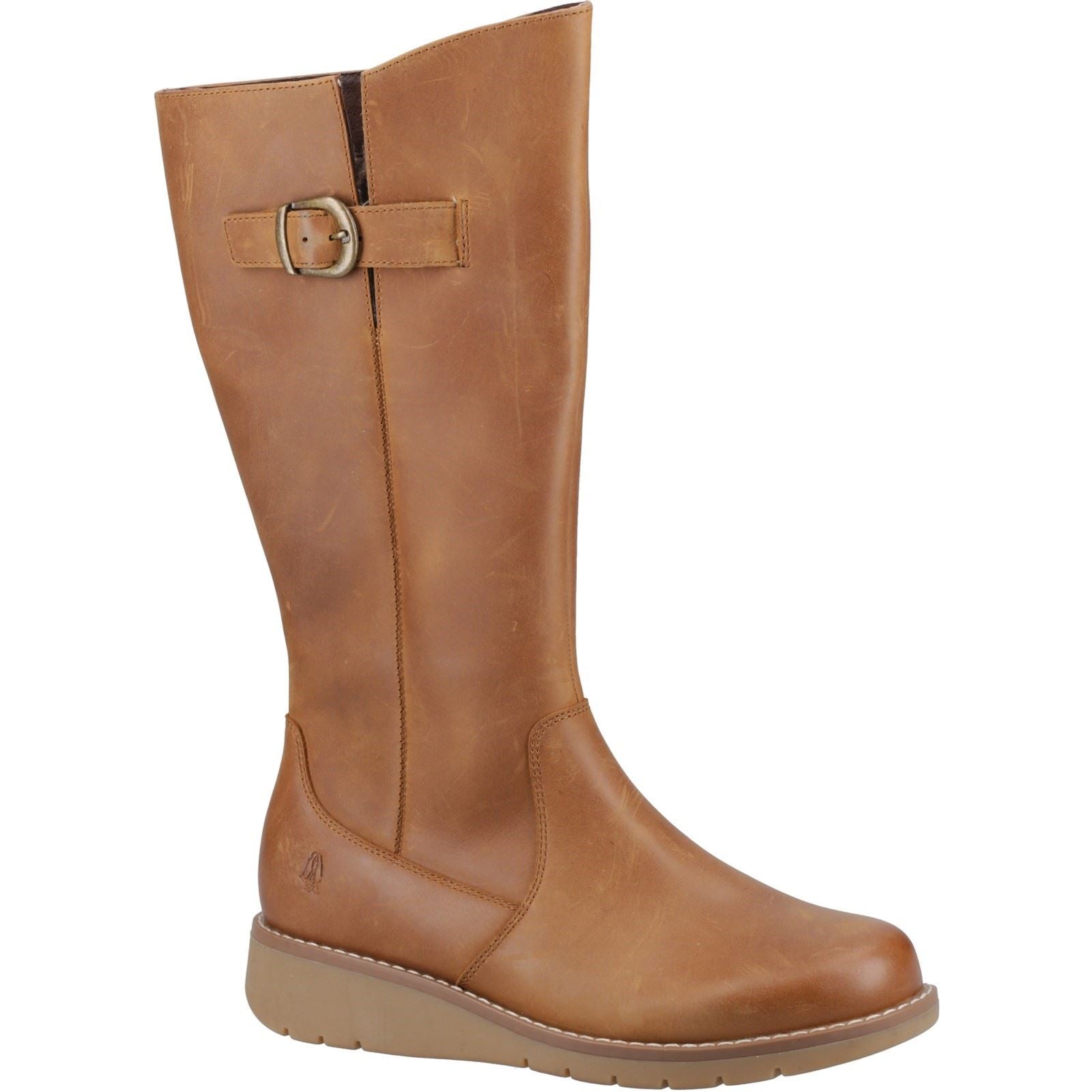 Hush Puppies Luna Leder Damen Tan Stiefel