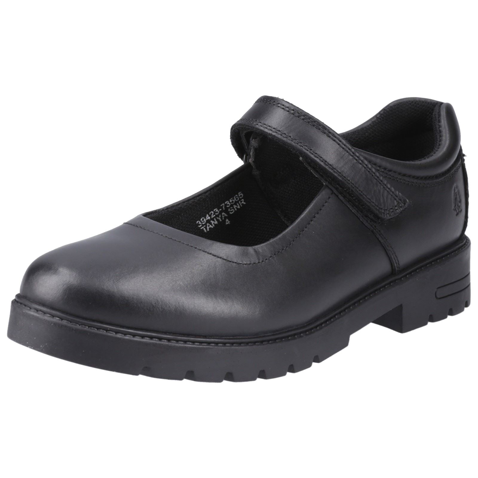 Hush Puppies Tanya Senior Mädchenschuhe Aus Schwarzem Leder