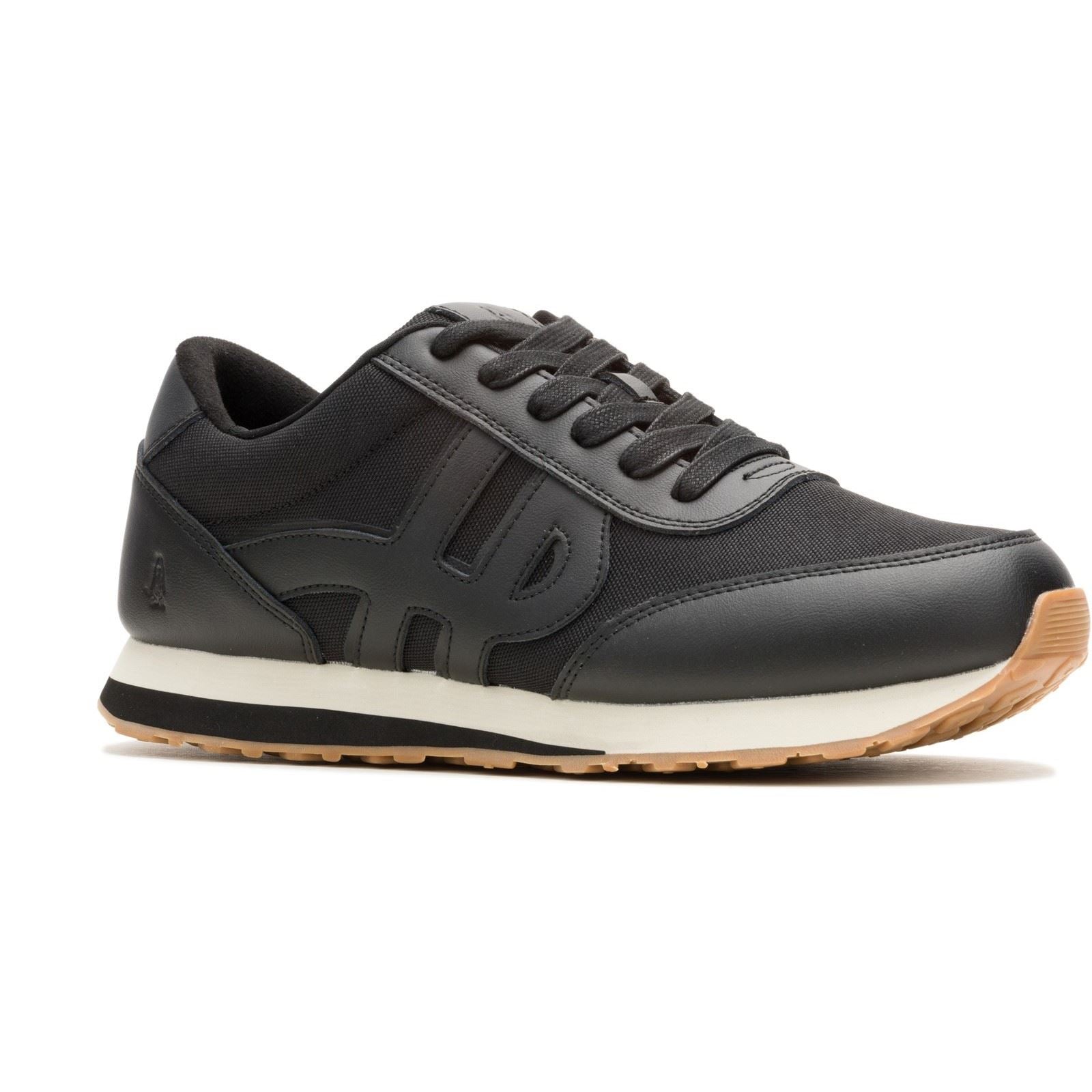 Hush Puppies Seventy8 Herren Schwarz Leder Sneaker