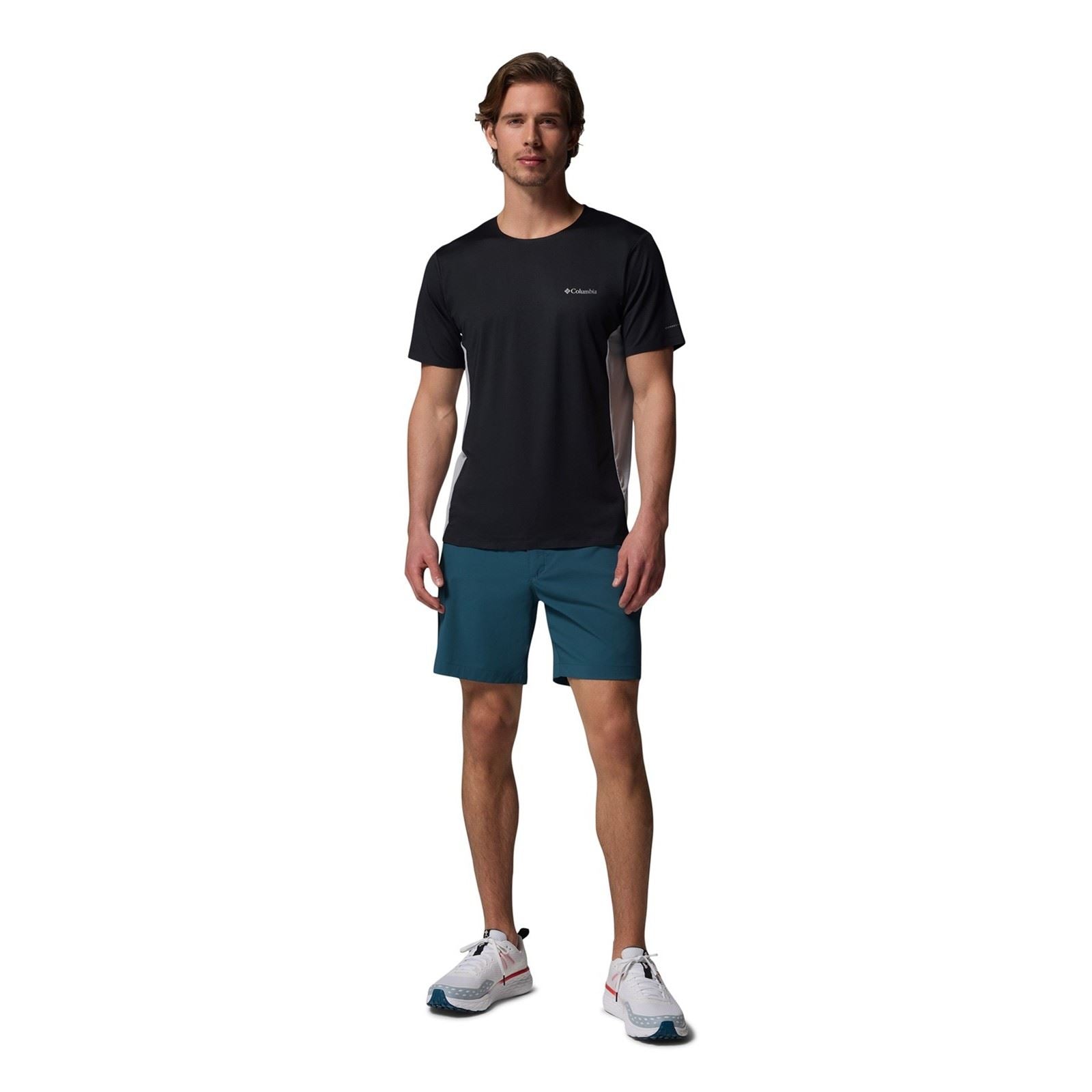 Columbia Three Pitch SS Crew Polyester Herren Schwarze Farbe Sport-T-Shirts