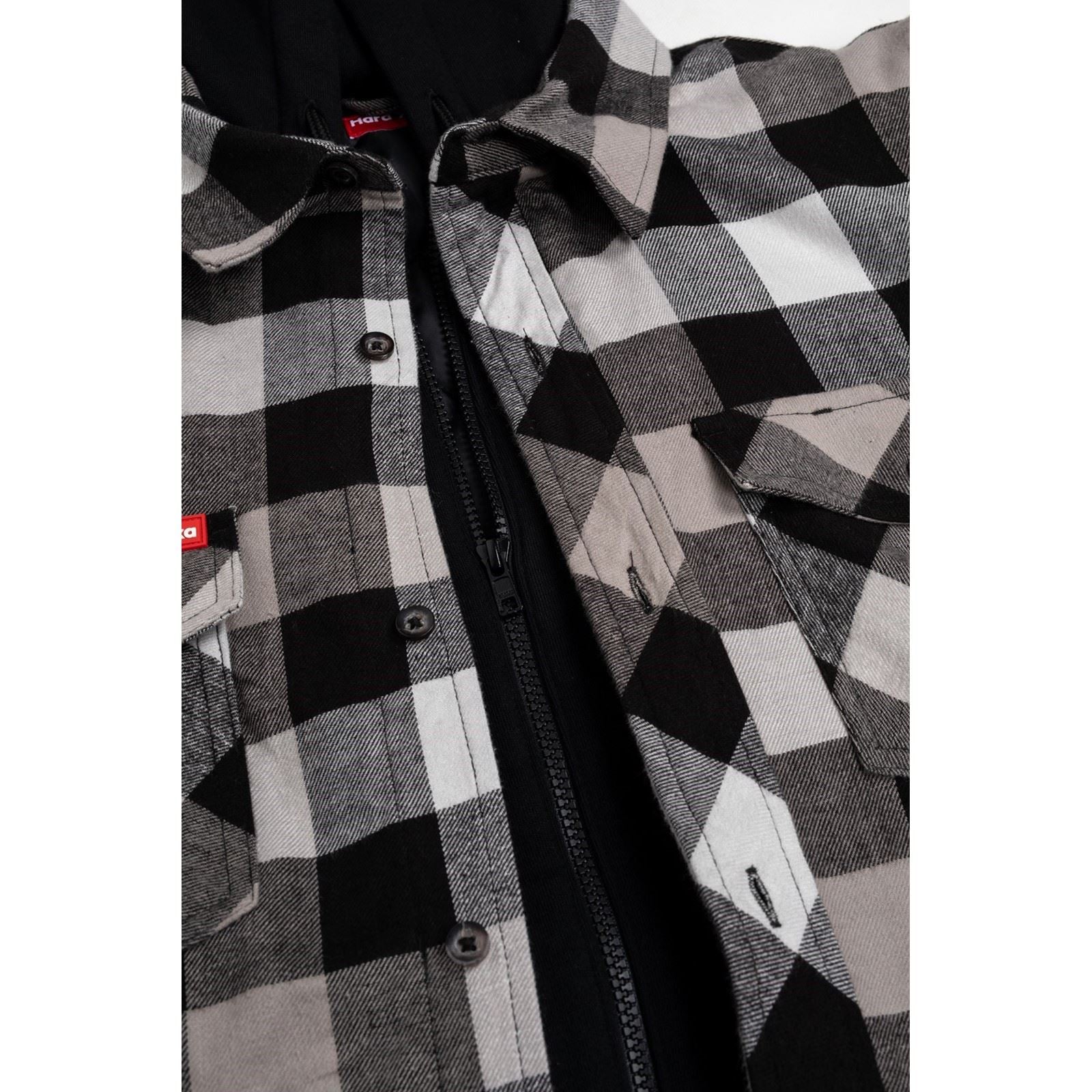 Hard Yakka Quilted Flannel Shacket Herren Graues Hemdjacke