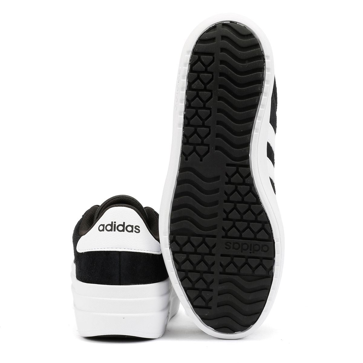 Adidas VL Court Bold Damen Sneaker Aus Schwarzem Leder