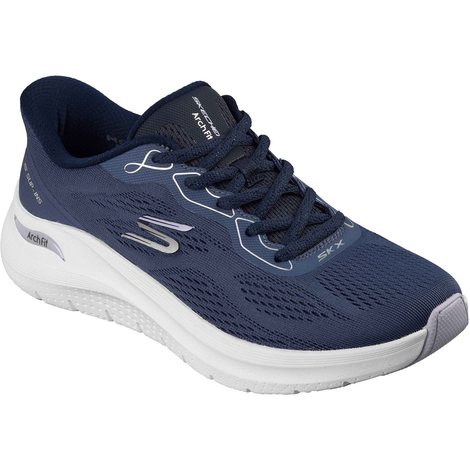 Skechers Arch Fit 2.0 Polyester Damen Marineblau Sneakers