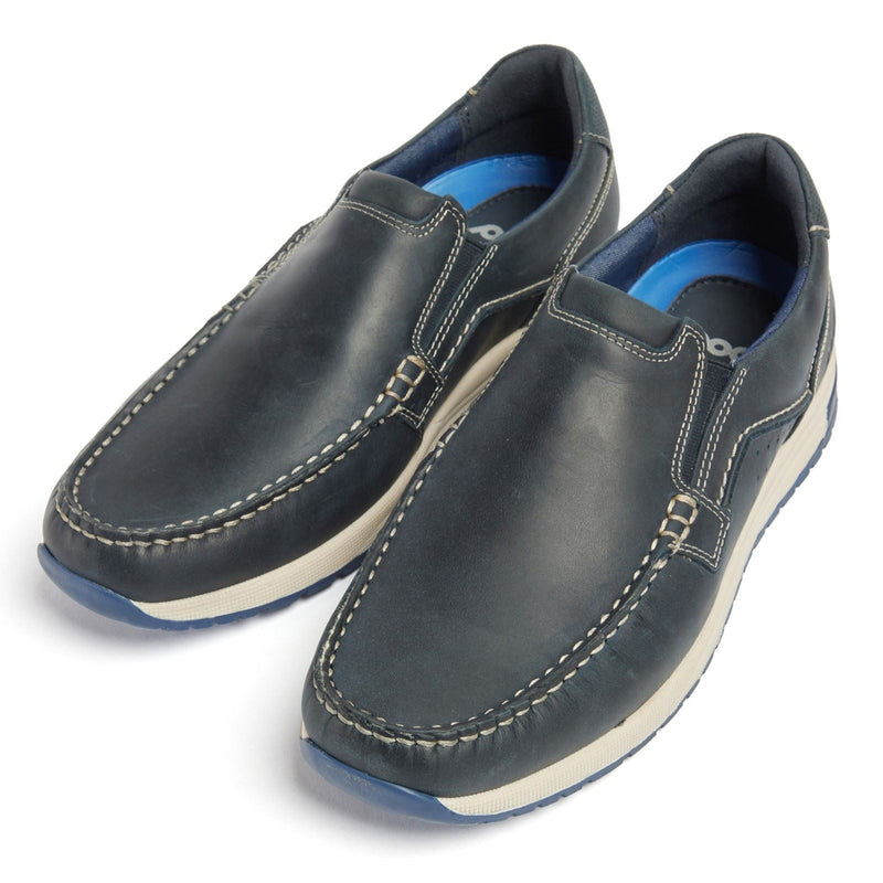 Pod Sean Herren Bootsschuhe Aus Leder In Marineblau