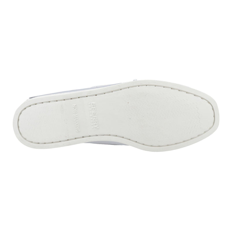 Sperry Authentic 2 Eye Damenbootsschuhe Aus Silbernem Leder