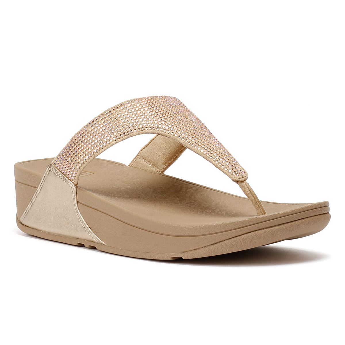 FitFlop Lulu Crystal Damen Beige Sandalen
