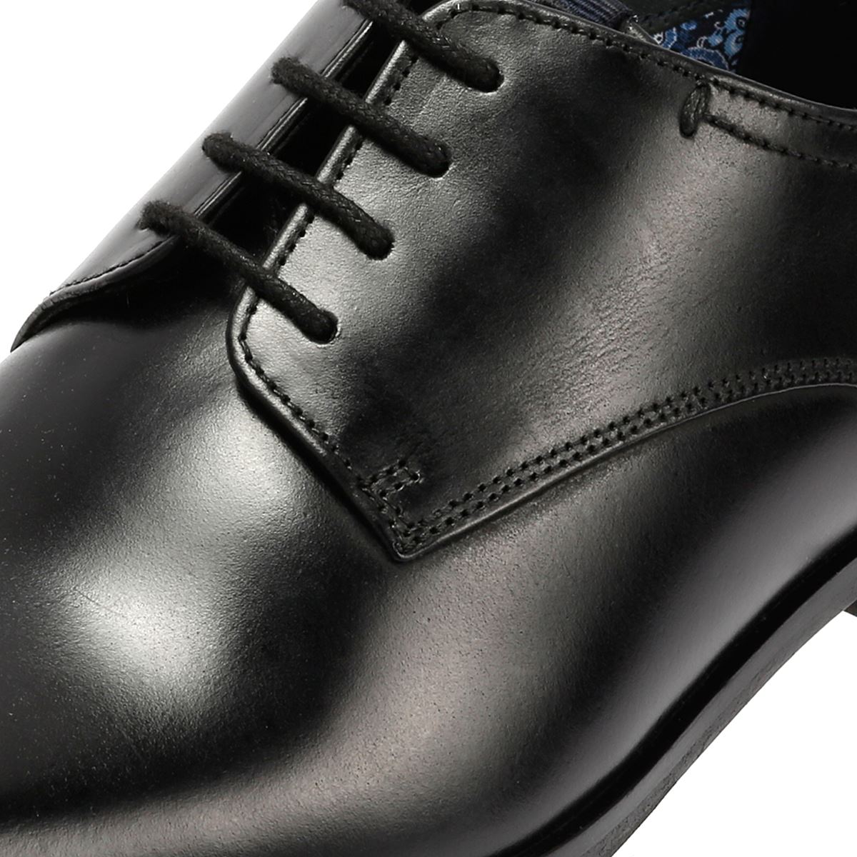 Ben Sherman Kenton Leder Herren Schwarz Schnürschuhe