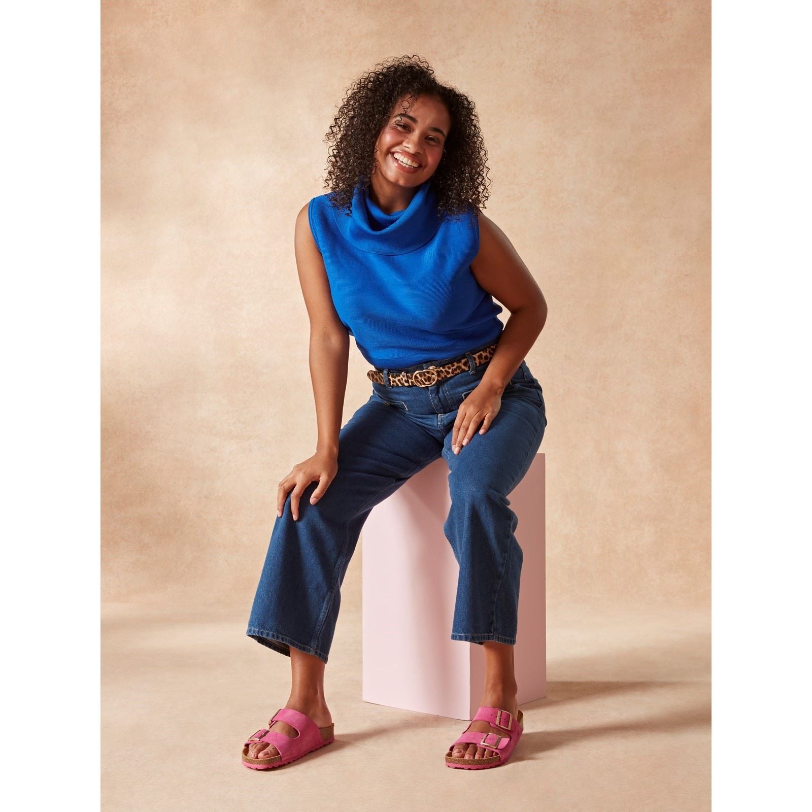 Hush Puppies Blaire Damen Sandalen Aus Wildleder In Fuchsia
