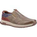 Hush Puppies Cole Herren-Lederloafer In Khaki/Marineblau/Braun-Leder-Mix
