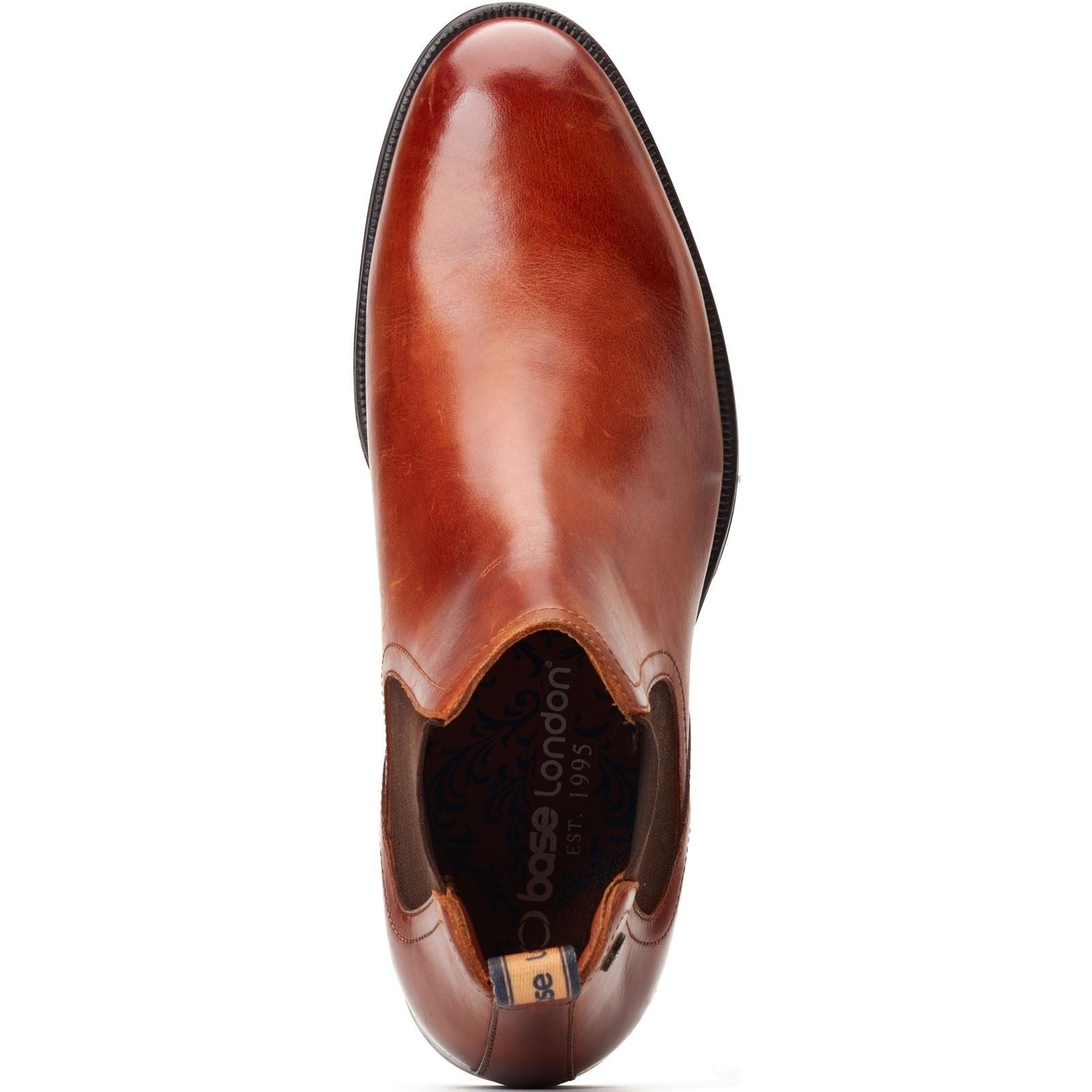 Base London Whittle Leder Herren Stiefel In Verbranntem Tan