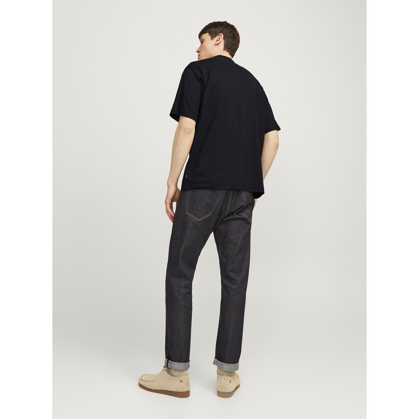 Jack & Jones Chad Branding Baumwoll-Männer Schwarze Farbe Kurzarm T-Shirts