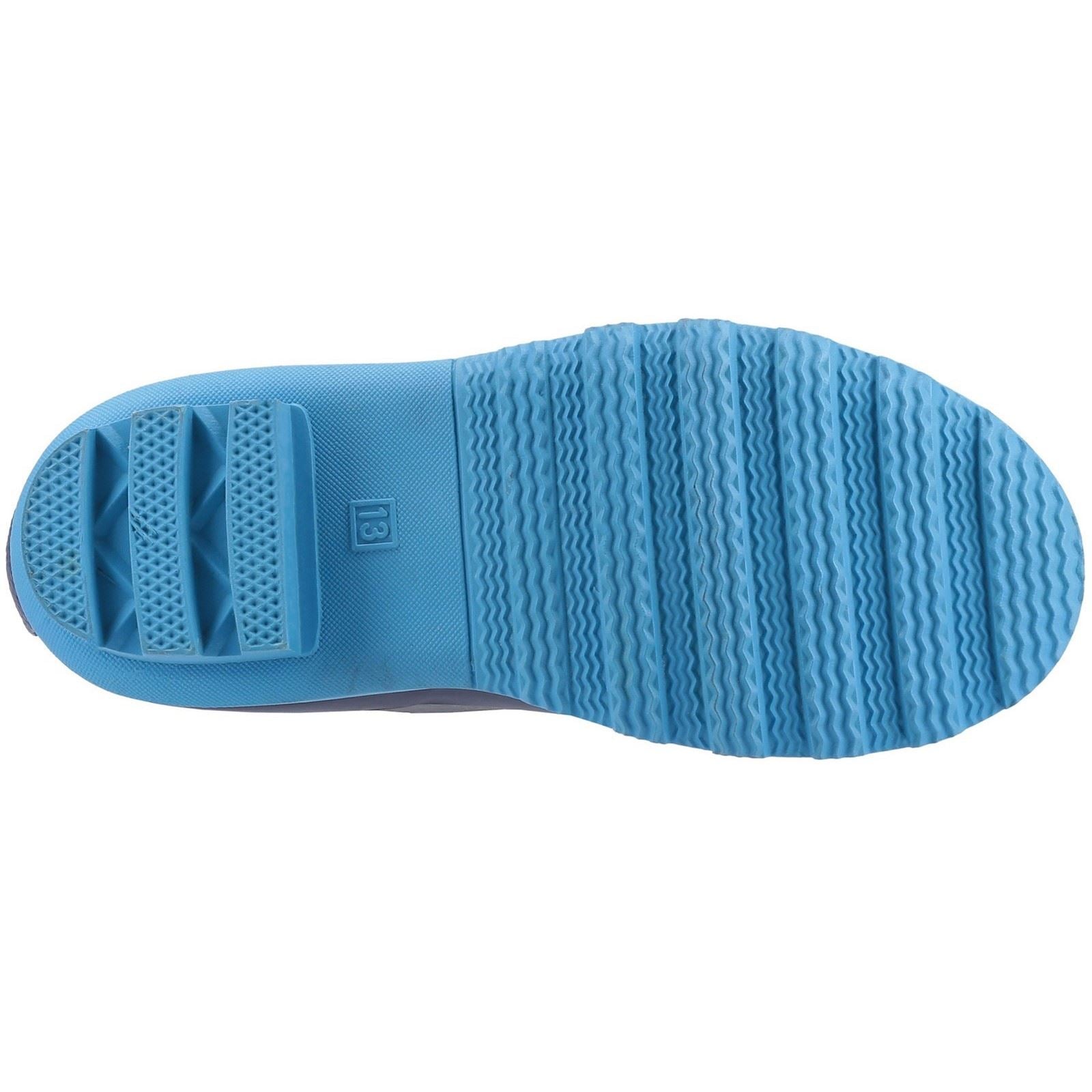 Cotswold Stripe Wellington Gummistiefel In Blau/Grün/Gelb Für Jungen