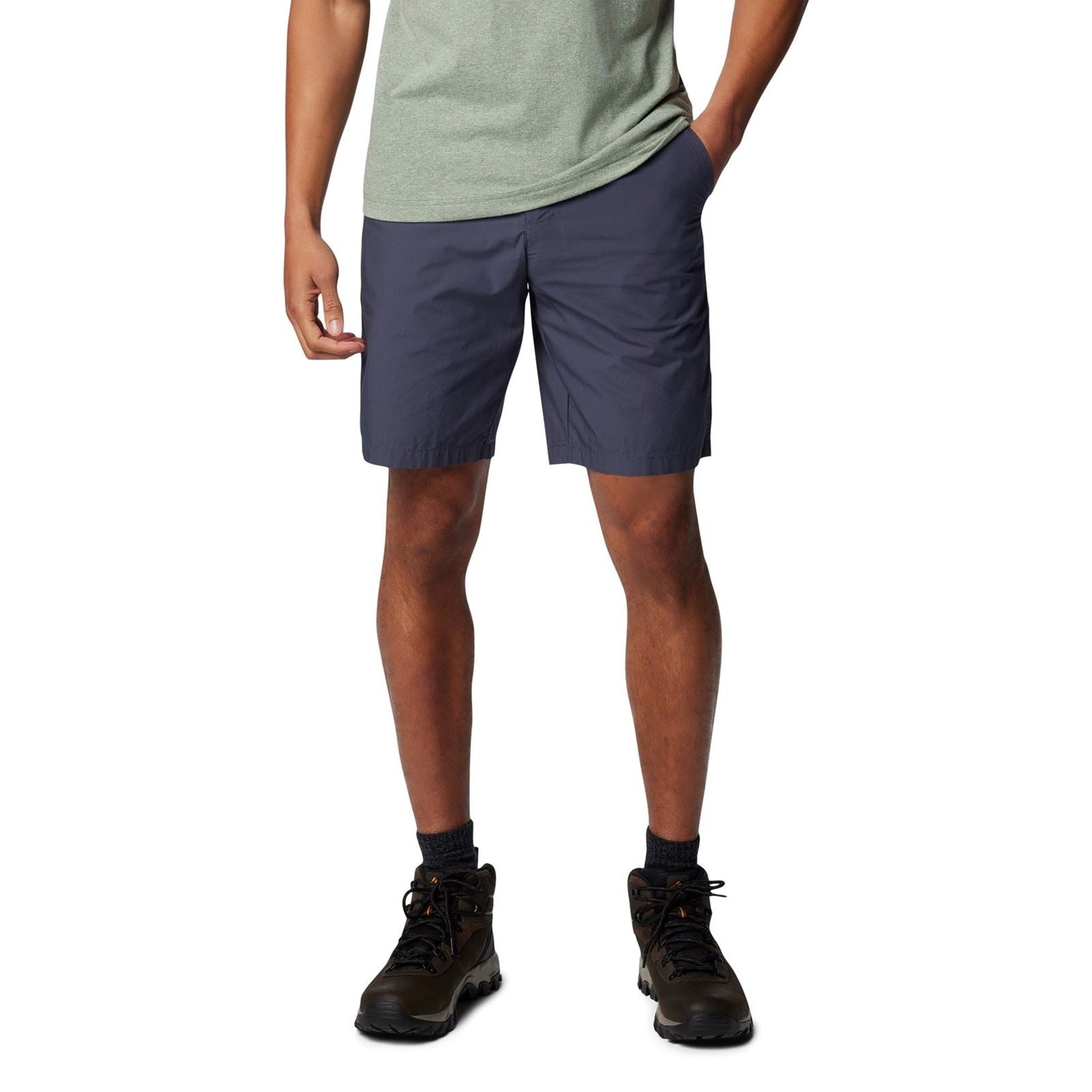 Columbia Washed Out Baumwoll Männer Kurze Blaue Shorts Bis Zum Knie