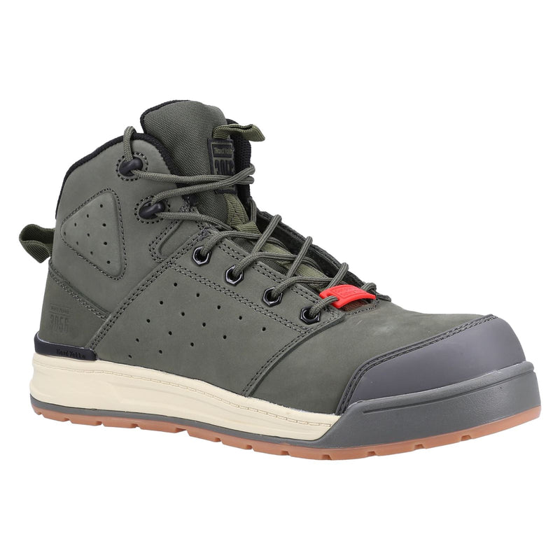 Hard Yakka Dreitausendsechsundfünfzig Schnürverschluss Leder Oliv Sicherheitsstiefel