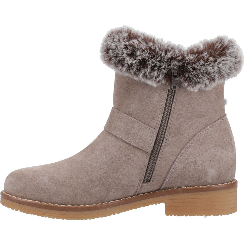 Hush Puppies Hannah Veloursleder Damen Stiefeletten In Taupe
