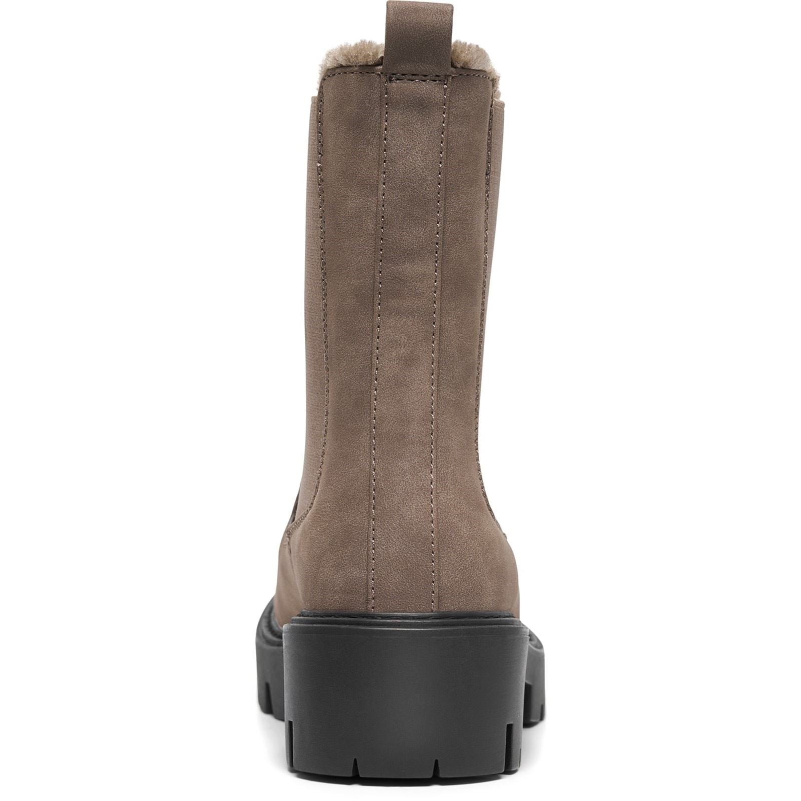 ONLY BETTY-9 WARM LINED Polyurethan Damen Braune Stein Absätze Knöchel Stiefel