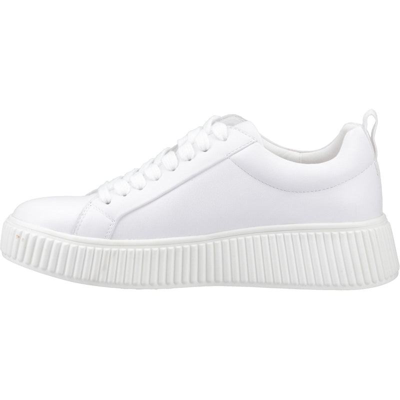 Hush Puppies Harlow Damen Sneaker Aus Weißem Leder