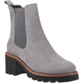 Hush Puppies Gaia Damen Chelsea Stiefeletten aus grauem Leder mit Absatz