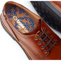 Base London Durham Leder Herren Schuhe In Verbranntem Tan Mit Schnürung