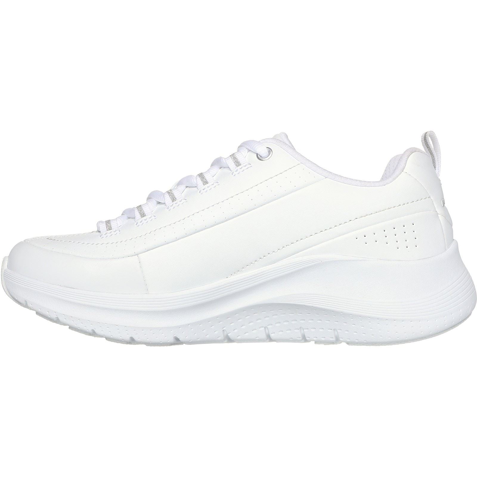 Skechers Arch Fit 2.0 - Star Bound Synthetik-Sneaker Für Damen In Weiß/Silber