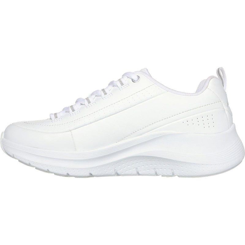 Skechers Arch Fit 2.0 - Star Bound Polyurethan-Sneaker Für Damen In Weiß/Silber