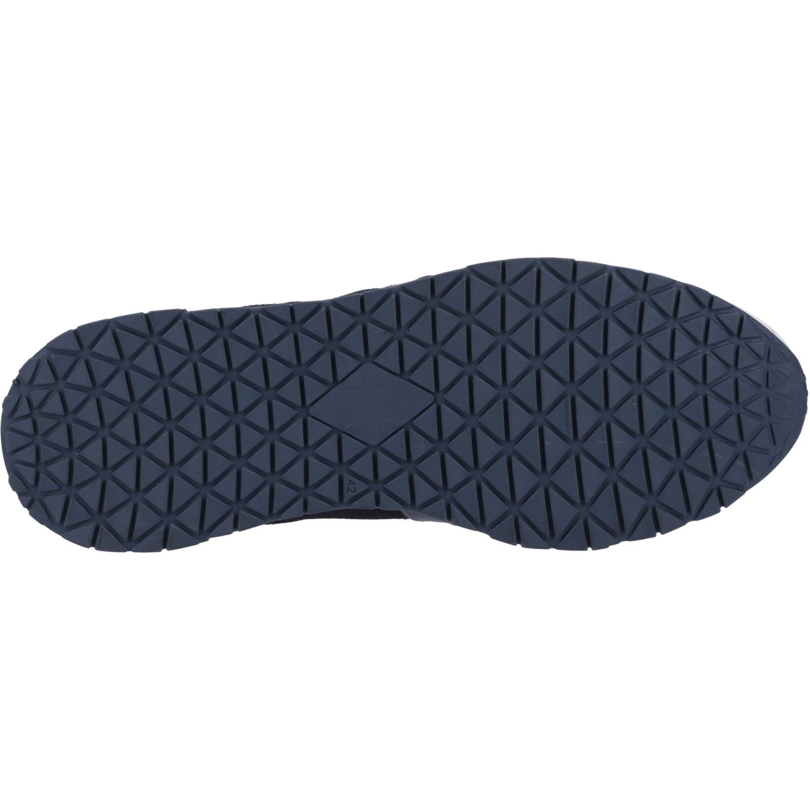 Hush Puppies Christopher Leder-Herren-Sneaker In Marineblau
