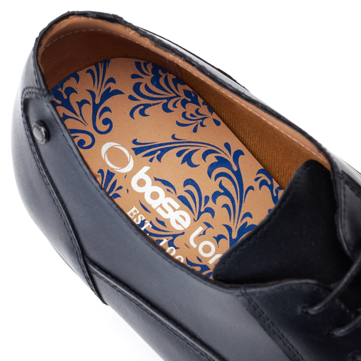 Base London Angelo Leder Herrenschuhe In Schwarz Oxford Stil