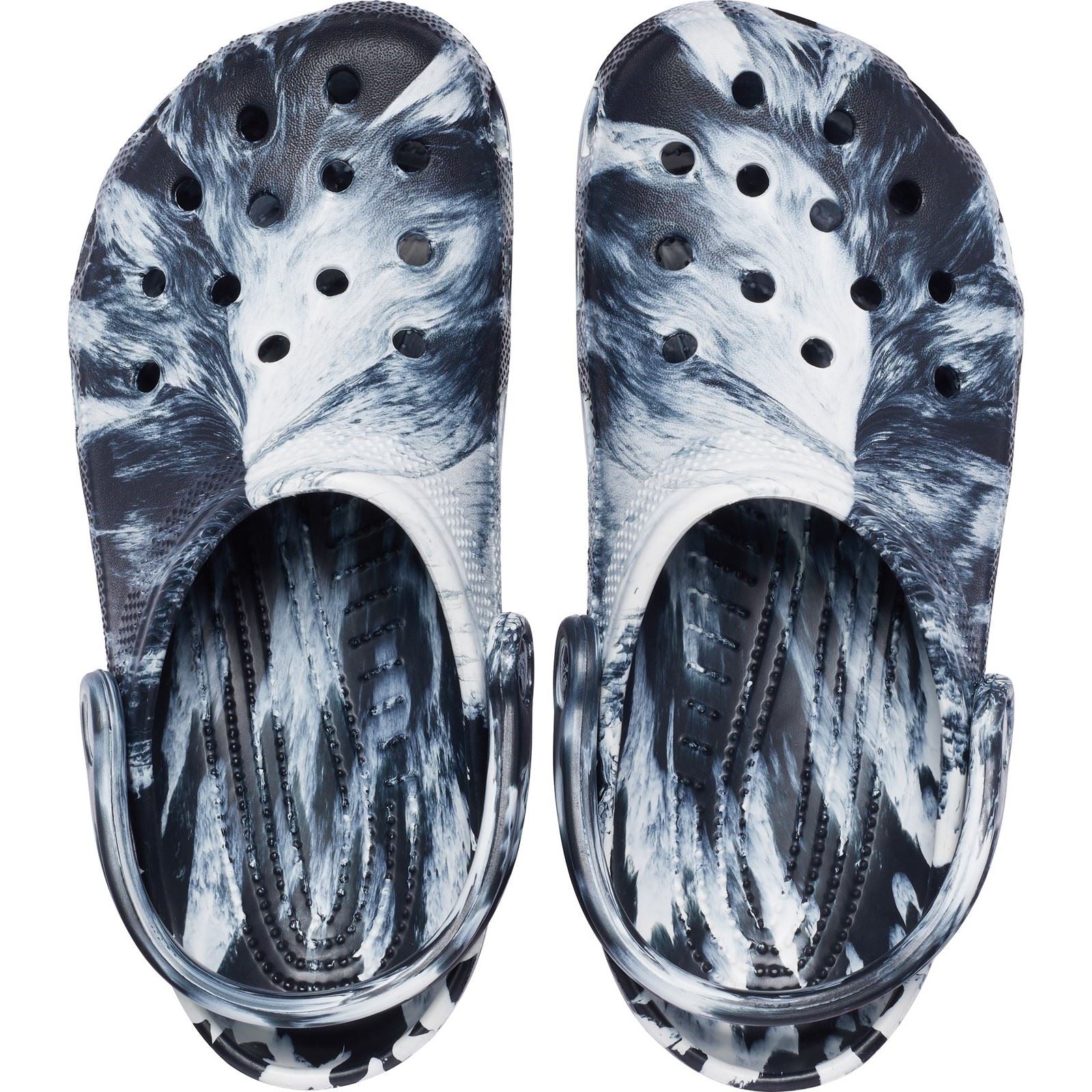 Crocs Marble Thermoplastische Weiße/Schwarze Clogs