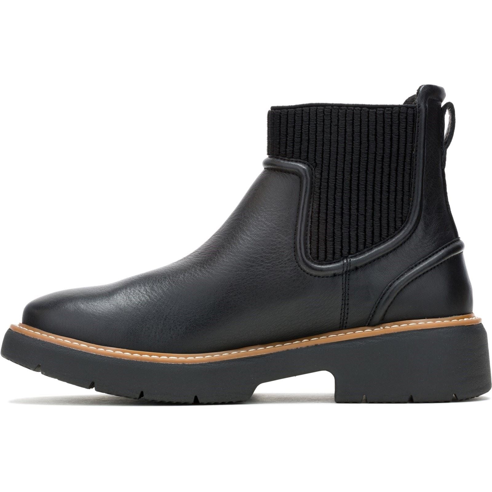 Hush Puppies Jodie Damen Schwarze Farbe Lederstiefel
