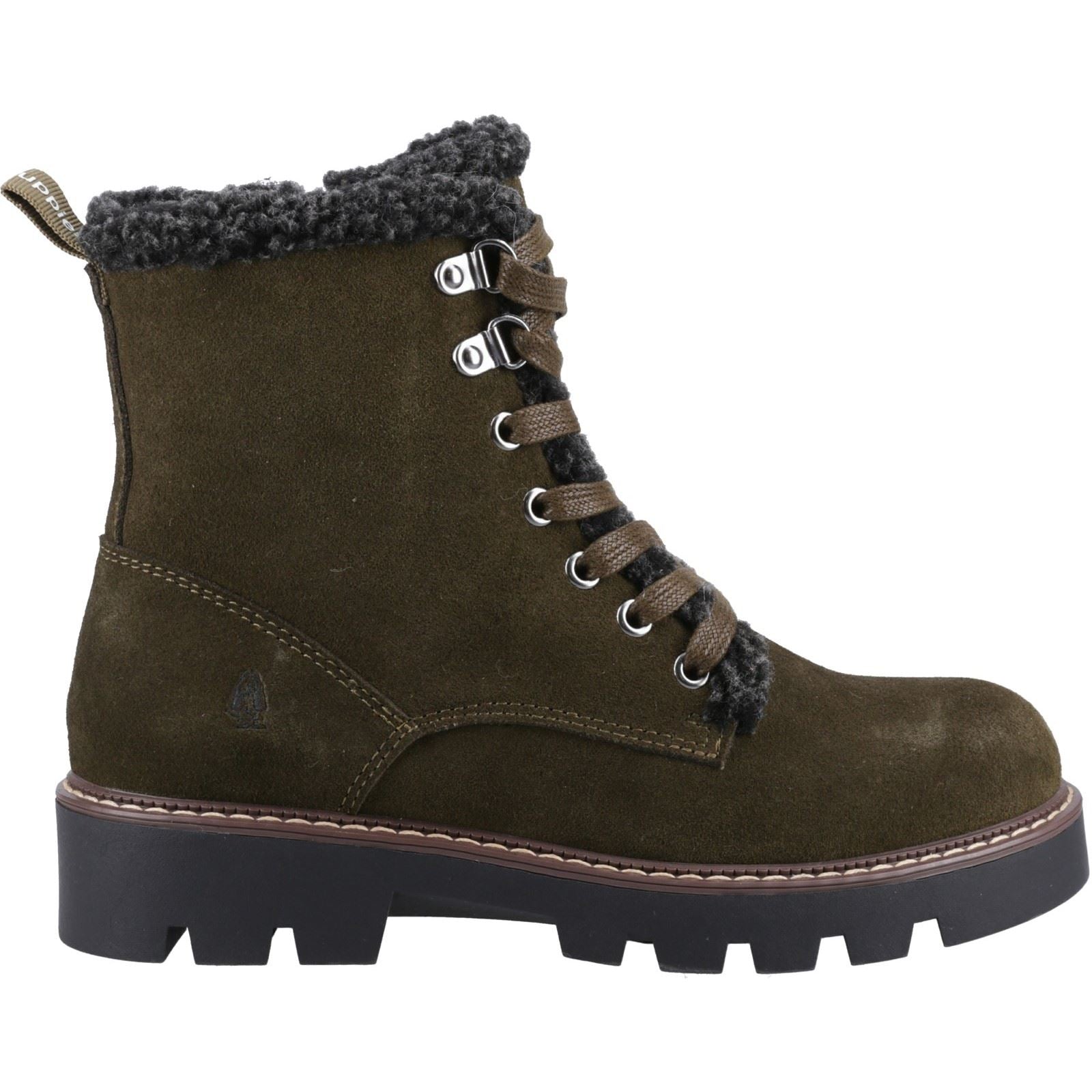 Hush Puppies Aurelia Wildleder Damen Khaki Stiefel