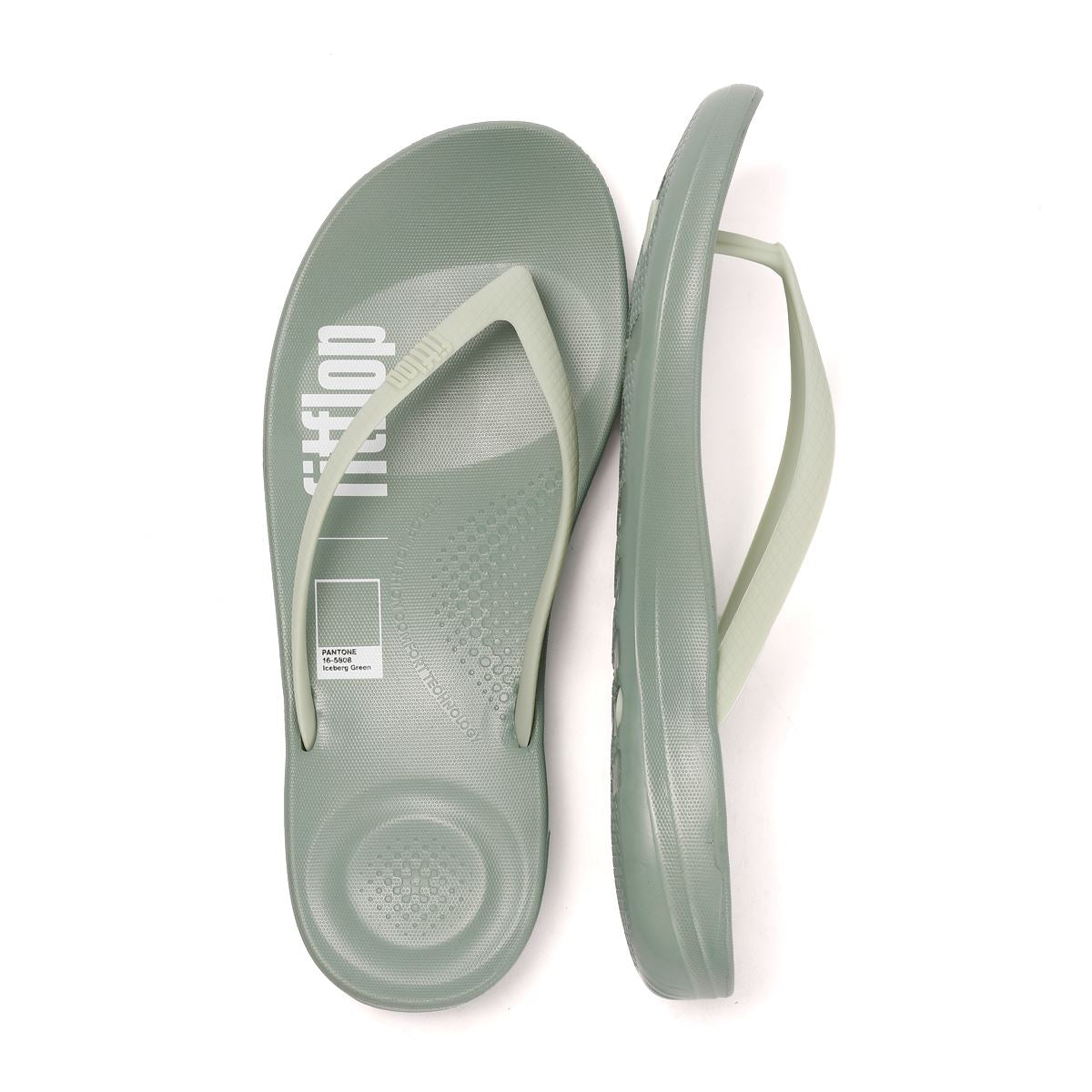 FitFlop X Pantone Iqushion Damen Grüne Flip-Flops