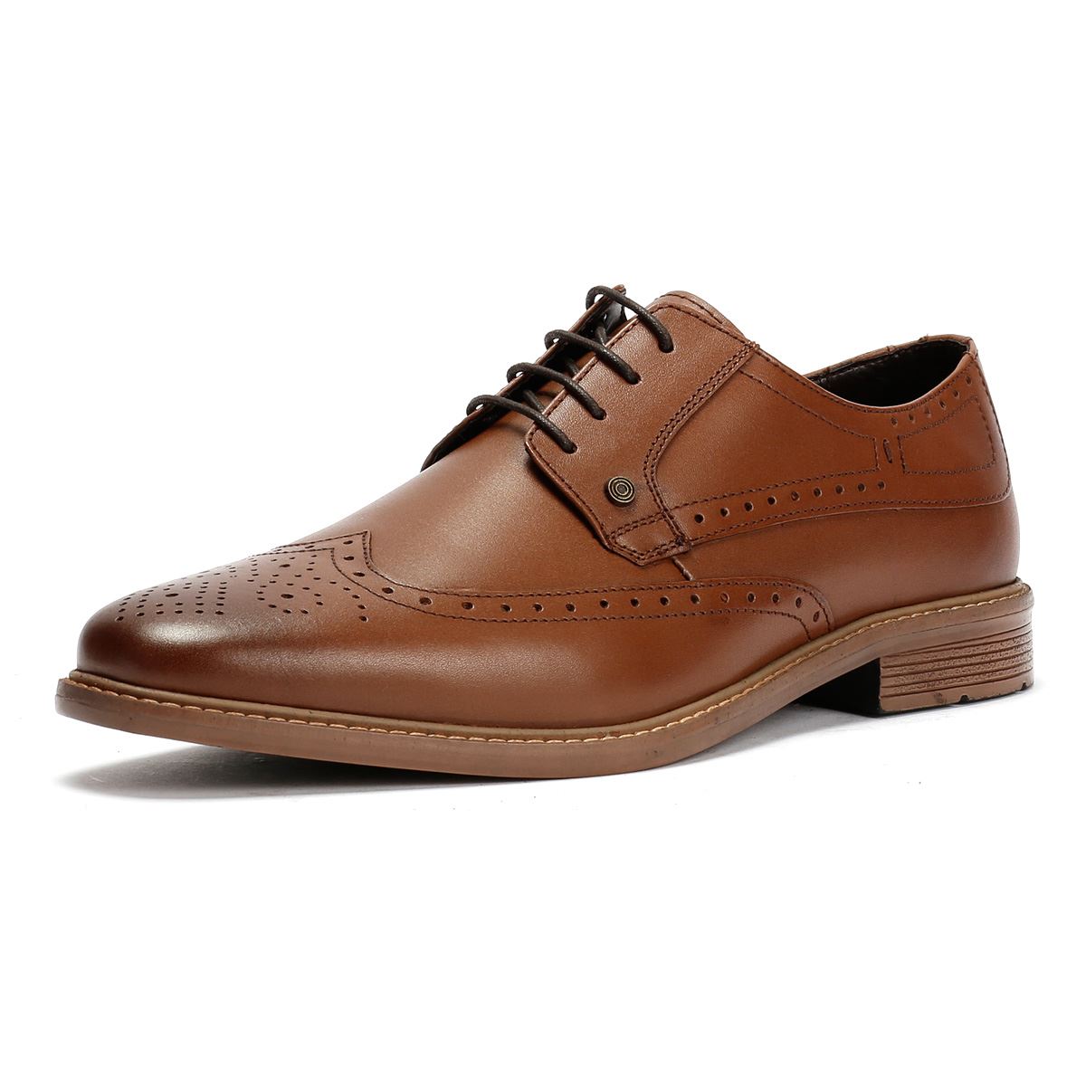 Lambretta Stockton Herren Leder Braune Schnürschuhe
