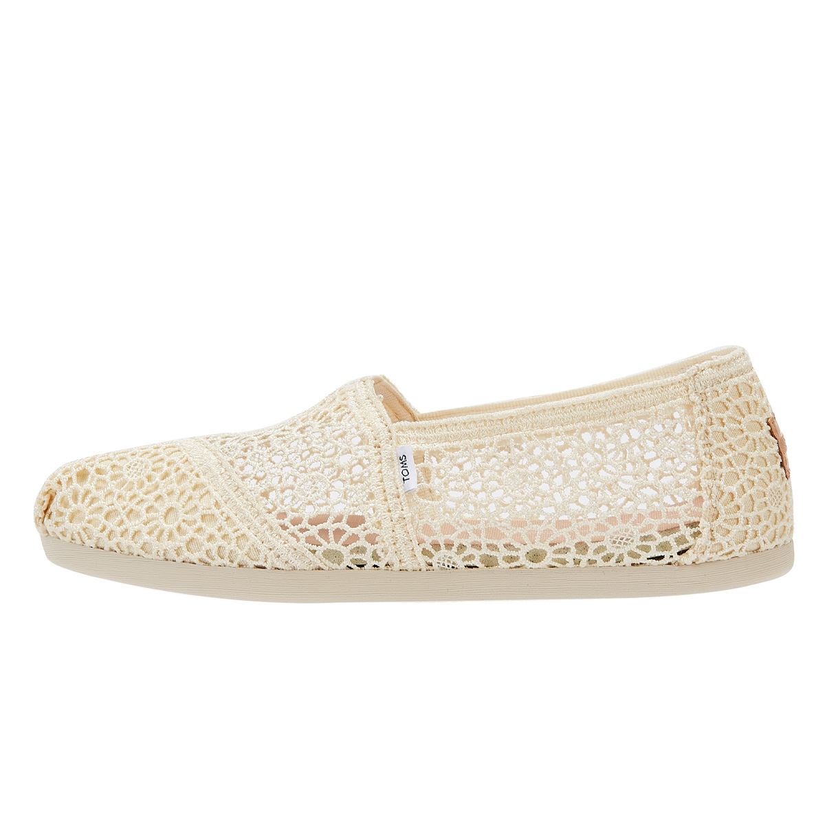 TOMS Apargata Crochet Natural Espadrilles Women's Beige Sandal
